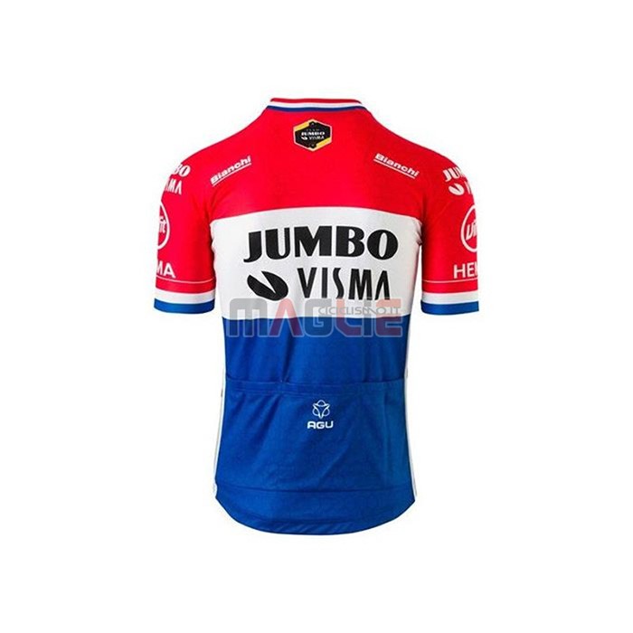 Maglia Jumbo Visma Manica Corta 2020 Rosso Bianco Blu - Clicca l'immagine per chiudere